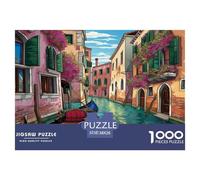 1000 Elementi Venezia Città d'Acqua Puzzle Sfide Divertenti Decorazione Perfetta Giochi Città dei Canali Puzzle Relax IntRattetetototenimento Creativo Per Adulti 38x26cm/1000pcs