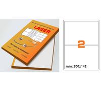 1000 ETICHETTE ADESIVE 200x142 mm SU FOGLIO A4 PER INKJET LASER