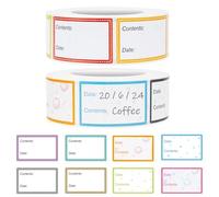 1000 etichette adesive congelabili, 25 x 40 mm, etichette di congelamento, rimovibili impermeabili, congelamento degli alimenti, senza residui, etichetta per scatola di conservazione (1000 pezzi)