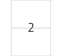 1000 etichette adesive DIN A4 210 x 148 mm (2 etichette per foglio) bianco 8718