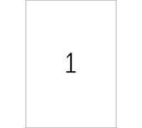 1000 etichette adesive DIN A4 210 x 297 mm (1 etichetta per foglio) bianco 8720
