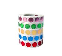1000 etichette adesive rotonde da grattare, 12 x 12 mm, olografiche, vuote, per codici segreti, casa, gioco, matrimonio, messaggio (verde)