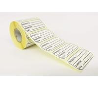 1000 ETICHETTE CONGELATORE a ROTOLO ADESIVE 25X50Mm CON SCHEDA PRODOTTO, QUANTIT