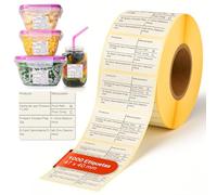 1000 etichette congelatore | Rotolo etichette adesive per cucina | Conformità sicurezza alimentare | Ideale per casa e ospitalità.