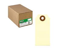 etichette per spedizioni - in cartoncino - con foro - 120 x 60 mm - avana - lebez - conf. 1000 pezzi