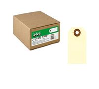 etichette per spedizioni - con foro - 80 x 38 mm - avana - lebez - conf. 1000 pezzi