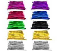 1000 fascette stringicavo da 10 cm, 8 colori, fascette sigillate, mosche in metallo, adatte per sacchetti di caramelle, feste, confezione regalo
