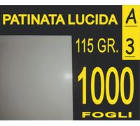 1000 FF A3 CARTA PATINATA LUCIDA STAMPANTI LASER LOCANDINE 115g