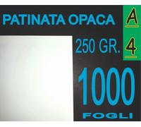 1000 FF Carta 250 GR fotografica PATINATA OPACA x stampante laser A4