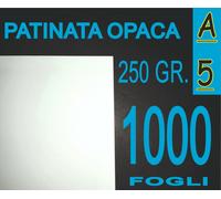 1000 FF Carta 250gr fotografica PATINATA OPACA x stampante laser A5 14.8X21CM