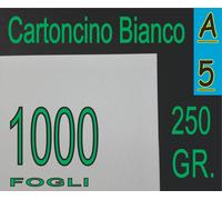 1000 FF gr250 RISMA CARTA CARTONCINO x Stampante Laser e Inkjet A5