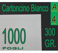 1000 FOGLI 300 gr RISMA CARTONCINO BIGLIETTI VISITA COPERTINE X LASER INKJET A4