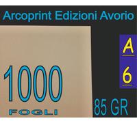 1000 FOGLI CARTA AVORIO PER STAMPANTE LASER E INKJET A6 10,5 x 14,8 cm