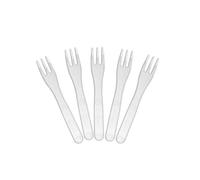 1000 Forchettine finger food in plastica trasparenti 8,8 cm