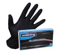 1000 Guanti In Nitrile NERO Walking Monouso Senza Polvere Lattice 4gr
