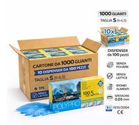 1000 Guanti monouso per alimenti in TPE Icoguanti POLY Pro S