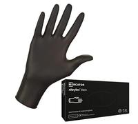 1000 Guanti Nitrile Neri Nitrylex Black Taglia S Monouso Senza Talco