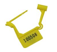 1000 guarnizioni di sicurezza in plastica usa e getta gialle, 25 x 14 mm, etichette antimanomissione, fascette numerate per bagagli, borse, container, logistica, pacchi per corrispondenza