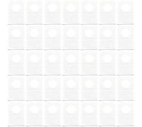 1000 linguette adesive trasparenti da appendere, con foro rotondo, in plastica PET, etichette autoadesive per scatole, foro da 1,19 cm, altezza 3,20 cm, larghezza 2,21 cm