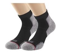 1000 Mile Run Anklet Ladies (Twin Pack) (Recycled) Medium Black/Grey Medium Blac