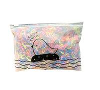 1000 mini elastici per capelli, colorati, in gomma trasparente, mini cravatte per coda di cavallo, morbidi e antiscivolo, per ragazze (H)