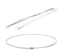 1000 mm di lunghezza, acciaio spruzzato fascette inox larghe 4.6 mm, 10 pezzi