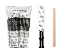 1000 Palette Caffe monouso in legno imbustate singolarmente - Bastoncini palettine miscelatori USA e Getta per Girare il caffè