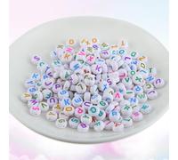 1000 PCS Perline Lettere Braccialetti Alfabeto Colorate Con Rotonde Perle Di