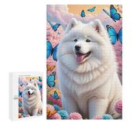 1000 PCS Puzzle A Whimsical Cartoon-style Image of A Samoyed Dog, Featuring A Playful Character Design Wit Puzzle Per Adulti Puzzle Divertenti E Umoristici Stimolanti Da Completare Regali Unici Per Co