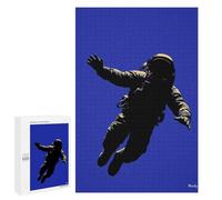 1000 PCS Puzzle Astronaut Silhouette - Space Explorer on Blue Puzzle Per Adulti Giochi Divertenti Decorazione Perfetta Regali Unici Per Compleanno E Natale 1000 PCS