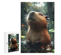 1000 PCS Puzzle Capybara in The Rain Puzzle Per Adolescenti Corsa Di Velocità Manuale Lista Dei Desideri Con Babbo Natale Giocattoli Giochi Educativi 1000 PCS