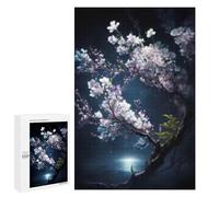 1000 PCS Puzzle Cherry Blossom Night Scene Puzzle Per Adolescenti Corsa Di Velocità Manuale Lista Dei Desideri Con Babbo Natale Giocattoli Giochi Educativi 1000 PCS
