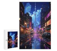 1000 PCS Puzzle City Lights Reflection Night Puzzle Per Adolescenti Corsa Di Velocità Manuale Lista Dei Desideri Con Babbo Natale Giocattoli Giochi Educativi 1000 PCS