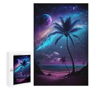 1000 PCS Puzzle Galactic Beach Palm Trees Puzzle Per Adolescenti Corsa Di Velocità Manuale Lista Dei Desideri Con Babbo Natale Giocattoli Giochi Educativi 1000 PCS