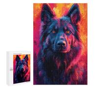 1000 PCS Puzzle German Shepherd Mix Pop Art Style Portrait Puzzle Per Adulti Giochi Divertenti Decorazione Perfetta Regali Unici Per Compleanno E Natale 1000 PCS