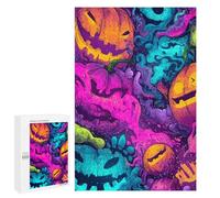 1000 PCS Puzzle Halloween Pumpkin Art Print-3 Puzzle Per Adolescenti Migliora La Memoria Difficile E Stimolante Rompicapo Giochi Per Famiglie 1000 PCS