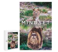 1000 PCS Puzzle - Lion Mindset Is Everything Puzzle Per Adolescenti Attività Per Famiglie Per Compleanno, Natale Regali Unici Di Compleanno 1000 PCS
