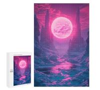 1000 PCS Puzzle Magical Pink Planet Landscape Puzzle Per Adolescenti Migliora La Memoria Difficile E Stimolante Rompicapo Giochi Per Famiglie 1000 PCS