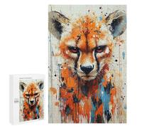 1000 PCS Puzzle Per Adolescenti Abstract Cheetah Portrait Puzzle Per Adolescenti Gioco Rompicapo Migliora La Memoria Regali Di Natale Compleanno 1000 PCS