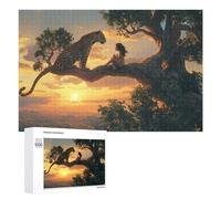 1000 PCS Puzzle Per Adolescenti Amazon Jungle Adventure Leopard & Child Sunset Puzzle Per Adulti Giocattoli Antistress Regali Per Donne Sfida Da Completare 1000 PCS