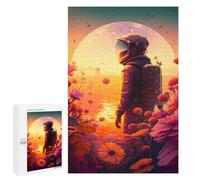 1000 PCS Puzzle Per Adolescenti Astronaut Retro Space Puzzle Per Adulti Gioco Per Famiglie Un'opera D'arte Regali Unici Per Compleanno E Natale 1000 PCS