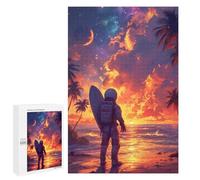 1000 PCS Puzzle Per Adolescenti Astronaut Surfer Sunset Puzzle Per Adolescenti Antistress Ogni Pezzo È Unico - Ideale Come Regalo Per Tutta La Famiglia 1000 PCS