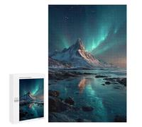 1000 PCS Puzzle Per Adolescenti Aurora Borealis Over Snowy Mountains Puzzle Per Adolescenti Difficili Ogni Pezzo È Unico - Regalo Di Compleanno, Regali, 1000 PCS