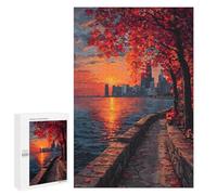 1000 PCS Puzzle Per Adolescenti Autumn Sunset in City-1 Puzzle Per Adolescenti Difficili Ogni Pezzo È Unico - Regalo Di Compleanno, Regali, 1000 PCS