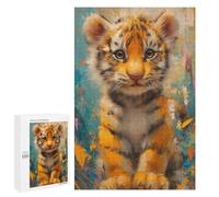 1000 PCS Puzzle Per Adolescenti Baby Tiger Cub Painting Puzzle Per Adolescenti Difficili Ogni Pezzo È Unico - Regalo Di Compleanno, Regali, 1000 PCS