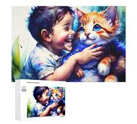 1000 PCS Puzzle Per Adolescenti Baby's First Cat Adventure Puzzle Per Adulti, Gioco Rompicapo, Gara Di Velocità Manuale, Impegnativo Da Completare 1000 PCS