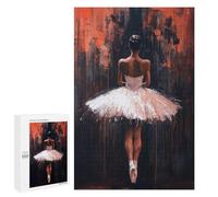 1000 PCS Puzzle Per Adolescenti Ballet Dancer in Red The Shadow of Ballet Artistic Expression Puzzle Per Adulti Gioco Pratico Regalo Per Donne Aiuta L'esercizio Del Cervello 1000 PCS