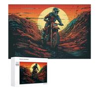 1000 PCS Puzzle Per Adolescenti Bikers on Dirt Track Puzzle Per Adulti Gioco Pratico Corsa Di Velocità Delle Mani Divertimento Attività A Casa, 1000 PCS