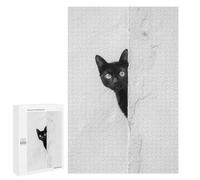 1000 PCS Puzzle Per Adolescenti Black Cat Peeking Puzzle Per Adolescenti Gioco Rompicapo Migliora La Memoria Regali Di Natale Compleanno 1000 PCS