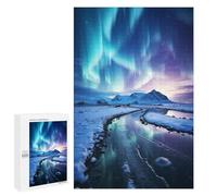 1000 PCS Puzzle Per Adolescenti Blue Northern Lights Puzzle Per Adolescenti Gioco Rompicapo Migliora La Memoria Regali Di Natale Compleanno 1000 PCS